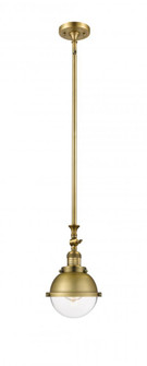 Hampden - 1 Light - 7 inch - Brushed Brass - Stem Hung - Adjustable Mini Pendant (3442|206-BB-HFS-62-BB-LED)