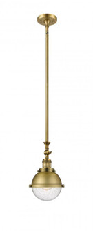 Hampden - 1 Light - 7 inch - Brushed Brass - Stem Hung - Adjustable Mini Pendant (3442|206-BB-HFS-64-BB-LED)