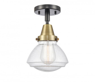 Olean - 1 Light - 7 inch - Black Antique Brass - Semi-Flush Mount (3442|447-1C-BAB-G324-LED)