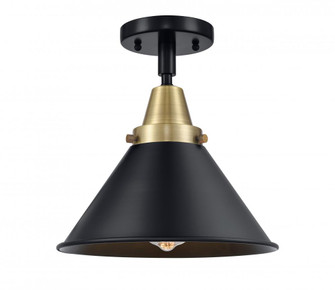 Briarcliff - 1 Light - 10 inch - Black Antique Brass - Semi-Flush Mount (3442|447-1C-BAB-M10-BK)