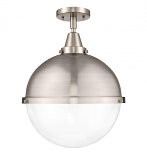 Hampden - 1 Light - 13 inch - Brushed Satin Nickel - Semi-Flush Mount (3442|447-1C-SN-HFS-122-SN-LED)