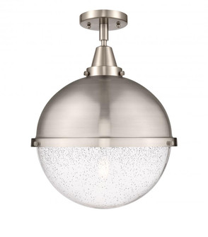 Hampden - 1 Light - 13 inch - Brushed Satin Nickel - Semi-Flush Mount (3442|447-1C-SN-HFS-124-SN-LED)