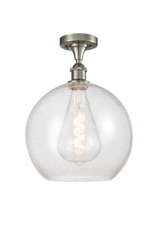 Athens - 1 Light - 12 inch - Brushed Satin Nickel - Semi-Flush Mount (3442|516-1C-SN-G124-12-LED)