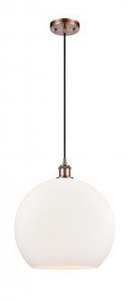Athens - 1 Light - 14 inch - Antique Copper - Cord hung - Pendant (3442|516-1P-AC-G121-14)