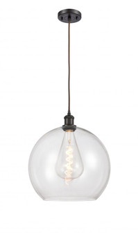 Athens - 1 Light - 14 inch - Oil Rubbed Bronze - Cord hung - Pendant (3442|516-1P-OB-G122-14)