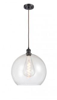 Athens - 1 Light - 14 inch - Oil Rubbed Bronze - Cord hung - Pendant (3442|516-1P-OB-G124-14-LED)