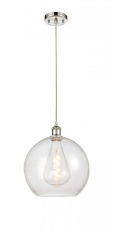 Athens - 1 Light - 12 inch - Polished Nickel - Cord hung - Mini Pendant (3442|516-1P-PN-G124-12-LED)