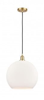 Athens - 1 Light - 14 inch - Satin Gold - Cord hung - Pendant (3442|516-1P-SG-G121-14-LED)