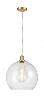 Athens - 1 Light - 14 inch - Satin Gold - Cord hung - Pendant (3442|516-1P-SG-G124-14-LED)
