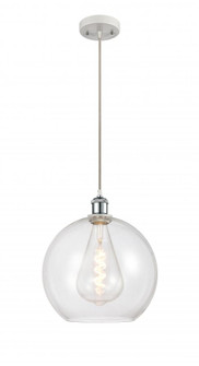 Athens - 1 Light - 12 inch - White Polished Chrome - Cord hung - Mini Pendant (3442|516-1P-WPC-G122-12-LED)