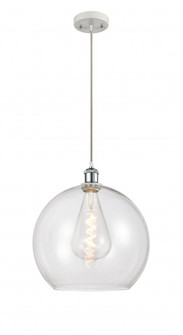Athens - 1 Light - 14 inch - White Polished Chrome - Cord hung - Pendant (3442|516-1P-WPC-G122-14-LED)