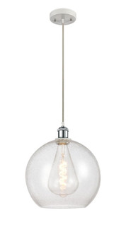 Athens - 1 Light - 12 inch - White Polished Chrome - Cord hung - Mini Pendant (3442|516-1P-WPC-G124-12-LED)