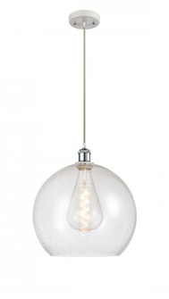 Athens - 1 Light - 14 inch - White Polished Chrome - Cord hung - Pendant (3442|516-1P-WPC-G124-14)