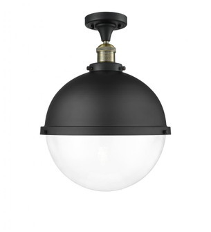 Hampden - 1 Light - 13 inch - Black Antique Brass - Semi-Flush Mount (3442|517-1CH-BAB-HFS-122-BK-LED)
