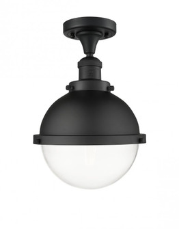 Hampden - 1 Light - 9 inch - Matte Black - Semi-Flush Mount (3442|517-1CH-BK-HFS-82-BK)