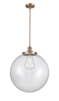 Beacon - 1 Light - 18 inch - Antique Copper - Stem Hung - Pendant (3442|201S-AC-G204-18-LED)