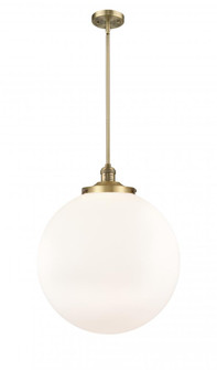 Beacon - 1 Light - 18 inch - Brushed Brass - Stem Hung - Pendant (3442|201S-BB-G201-18-LED)
