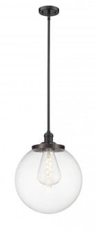 Beacon - 1 Light - 14 inch - Oil Rubbed Bronze - Stem Hung - Pendant (3442|201S-OB-G202-14-LED)