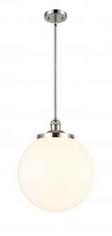 Beacon - 1 Light - 14 inch - Polished Nickel - Stem Hung - Pendant (3442|201S-PN-G201-14-LED)