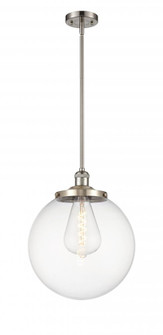 Beacon - 1 Light - 14 inch - Brushed Satin Nickel - Stem Hung - Pendant (3442|201S-SN-G202-14-LED)