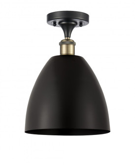 Bristol - 1 Light - 9 inch - Black Antique Brass - Semi-Flush Mount (3442|516-1C-BAB-MBD-9-BK-LED)