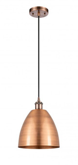 Bristol - 1 Light - 9 inch - Antique Copper - Cord hung - Mini Pendant (3442|516-1P-AC-MBD-9-AC)