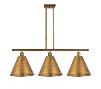 Berkshire - 3 Light - 39 inch - Brushed Brass - Stem hung - Island Light (3442|516-3I-BB-MBC-12-BB-LED)