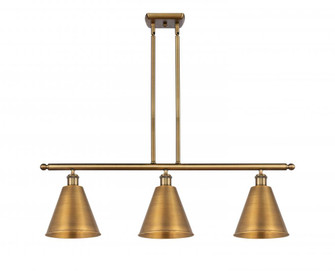 Berkshire - 3 Light - 36 inch - Brushed Brass - Stem hung - Island Light (3442|516-3I-BB-MBC-8-BB)