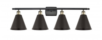 Berkshire - 4 Light - 38 inch - Black Antique Brass - Bath Vanity Light (3442|516-4W-BAB-MBC-8-BK)