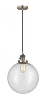 Beacon - 1 Light - 12 inch - Antique Brass - Cord hung - Mini Pendant (3442|201CSW-AB-G204-12-LED)