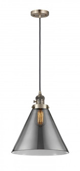 Cone - 1 Light - 12 inch - Antique Brass - Cord hung - Mini Pendant (3442|201CSW-AB-G43-L)