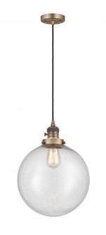 Beacon - 1 Light - 12 inch - Brushed Brass - Cord hung - Mini Pendant (3442|201CSW-BB-G204-12-LED)