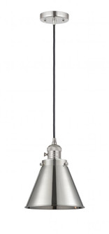 Appalachian - 1 Light - 8 inch - Polished Nickel - Cord hung - Mini Pendant (3442|201CSW-PN-M13-PN-LED)