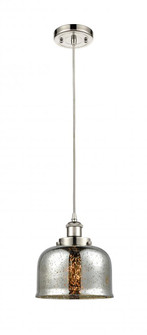 Bell - 1 Light - 8 inch - Polished Nickel - Cord hung - Mini Pendant (3442|916-1P-PN-G78)