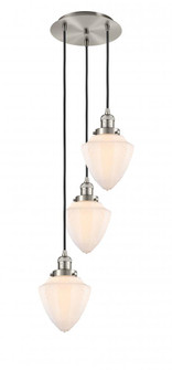Bullet - 3 Light - 14 inch - Brushed Satin Nickel - Cord hung - Multi Pendant (3442|113F-3P-SN-G661-7)