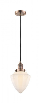 Bullet - 1 Light - 7 inch - Antique Copper - Cord hung - Mini Pendant (3442|201C-AC-G661-7)