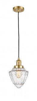 Bullet - 1 Light - 7 inch - Satin Gold - Cord hung - Mini Pendant (3442|201C-SG-G664-7-LED)