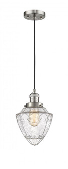 Bullet - 1 Light - 7 inch - Brushed Satin Nickel - Cord hung - Mini Pendant (3442|201C-SN-G664-7-LED)