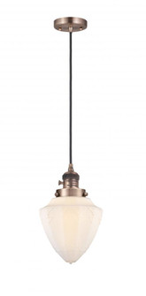 Bullet - 1 Light - 7 inch - Antique Copper - Cord hung - Mini Pendant (3442|201CSW-AC-G661-7-LED)