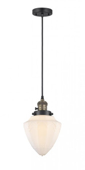 Bullet - 1 Light - 7 inch - Black Antique Brass - Cord hung - Mini Pendant (3442|201CSW-BAB-G661-7)