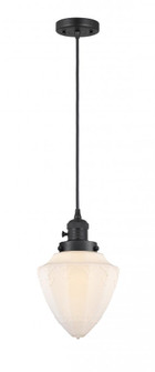 Bullet - 1 Light - 7 inch - Matte Black - Cord hung - Mini Pendant (3442|201CSW-BK-G661-7-LED)