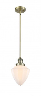 Bullet - 1 Light - 7 inch - Antique Brass - Stem Hung - Mini Pendant (3442|201S-AB-G661-7)