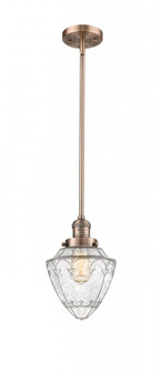 Bullet - 1 Light - 7 inch - Antique Copper - Stem Hung - Mini Pendant (3442|201S-AC-G664-7-LED)