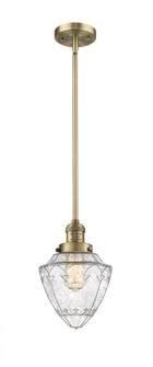 Bullet - 1 Light - 7 inch - Brushed Brass - Stem Hung - Mini Pendant (3442|201S-BB-G664-7)