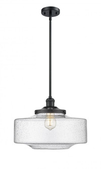 Bridgeton - 1 Light - 16 inch - Matte Black - Stem Hung - Mini Pendant (3442|201S-BK-G694-16-LED)