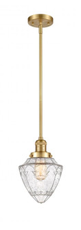 Bullet - 1 Light - 7 inch - Satin Gold - Stem Hung - Mini Pendant (3442|201S-SG-G664-7-LED)