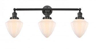 Bullet - 3 Light - 34 inch - Matte Black - Bath Vanity Light (3442|205-BK-G661-7-LED)