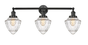 Bullet - 3 Light - 34 inch - Matte Black - Bath Vanity Light (3442|205-BK-G664-7-LED)