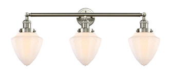 Bullet - 3 Light - 34 inch - Brushed Satin Nickel - Bath Vanity Light (3442|205-SN-G661-7)