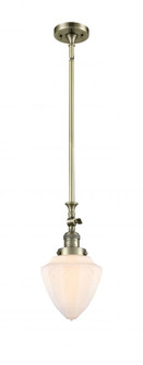 Bullet - 1 Light - 7 inch - Antique Brass - Stem Hung - Adjustable Mini Pendant (3442|206-AB-G661-7)